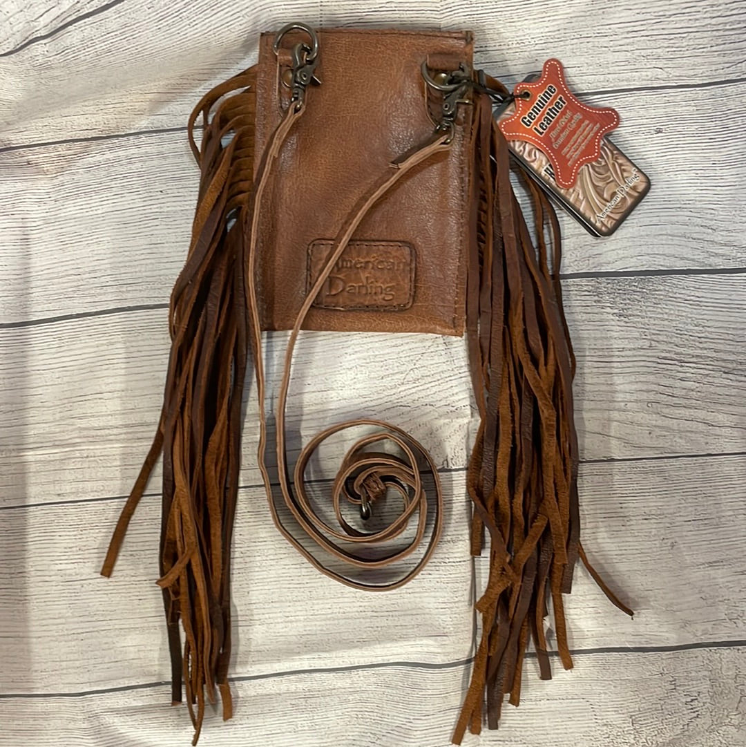 Brown Tooled Fringe Leather Purse – Horse Creek Boutique