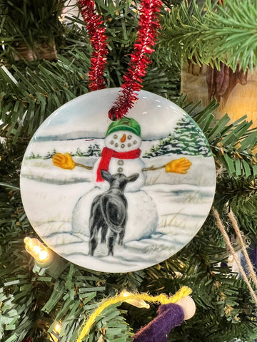 “Greetings” Christmas Ornament by CJ Brown