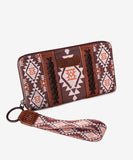 Wrangler Allover Aztec Dual Sided Pint Canvas Wallet