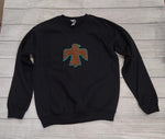 Thunderbird Tooled Leather Sweatshirt-Black