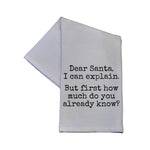 Dish Towel-Dear Santa I Can Explain