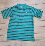 Cinch Boy's Heathered Black, White & Teal  Polo