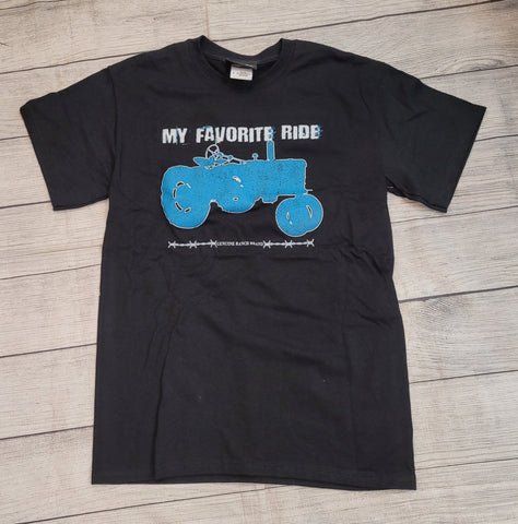 My Favorite Ride Tractor Tee- Blue