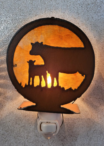 Livestock Circle Night Light-Cow & Calf