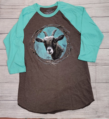 Goat Portrait 3/4 Sleeve Tee