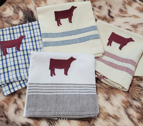 Red Cow Dish Towel