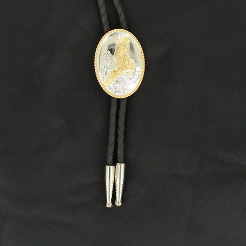 Double S Silver & Gold Eagle Bolo