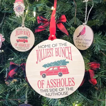 Home of the Jolliest Wreath Ornaments or Mantle Ornament