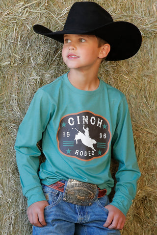 Cinch Boy's Green Rodeo Tee