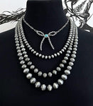 Western Navajo Pearl Bow Necklace