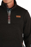 Cinch Men's Brown 1/4 Snap Pullover Sweater