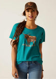 Ariat Longhorn Watercolor Tee