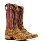 Ariat  Men’s  Futurity Fame Saddle Brown Pirarucu Red Cedar Boot