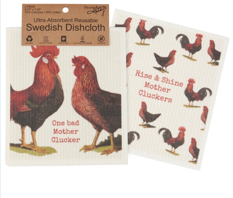 Chickens Swedish Dishcloth Set