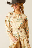 Ariat Retro Ranch Print Hankerchief Dress