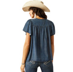 Ariat Women's Emma Top - Medium Blue