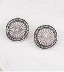 Western Concho Post Earrings