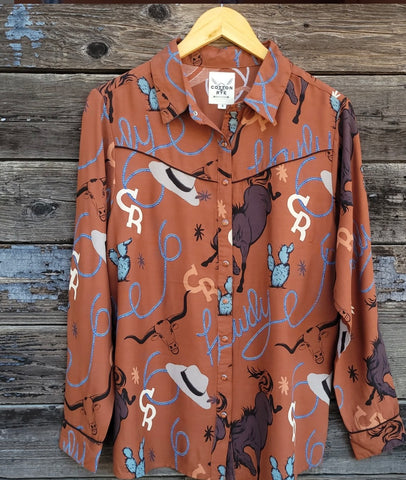 Western Howdy Print Shirt