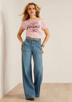 Ariat Western Wheat Tee Dusty Pink