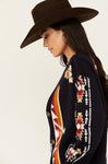 Cruel Women's Southwestern Print Boyfriend Cardigan