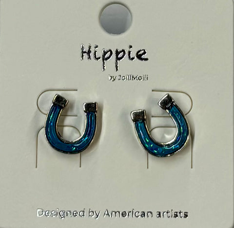 Turquoise Horse Shoe Earrings