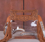 Montana West Clear Fringe Purse