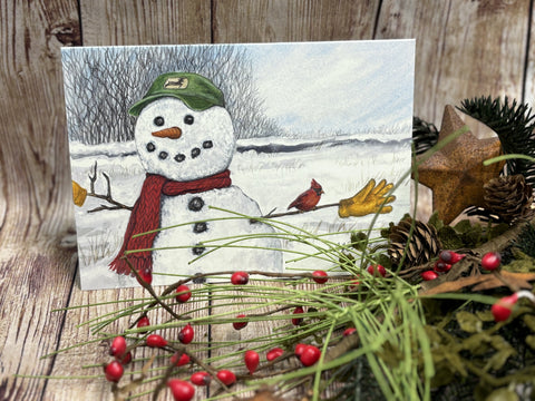 CJ Brown “Mr. Farmer Snowman” Christmas Card