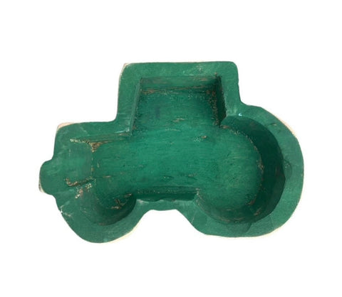 Green Mini Tractor Bowl