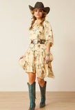 Ariat Retro Ranch Print Hankerchief Dress