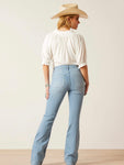 High Rise Laser Stripe Wide Leg Jean