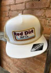 Red Dirt Hat Co. White & Khaki Neon Cowboy 5 Panel Snapback Hat