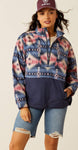 Whisper Women’s Pink &  Blue Pullover Jacket