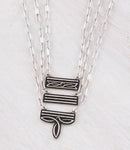 Boot Stitch Layered Necklace