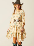 Ariat Retro Ranch Print Hankerchief Dress