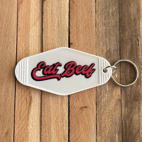 Eat Beef Keychain