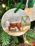 BRRR Hereford Christmas Ornament by CJ Brown