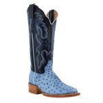 R. Watson Women’s Denim Bruciato Full Quill Ostrich Boot