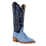 R. Watson Women’s Denim Bruciato Full Quill Ostrich Boot