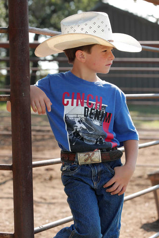 Cinch Boy's Denim Tee-Royal