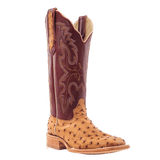 R. Watson Women’s Antique Saddle Bruciato Full Quill Ostrich Boot