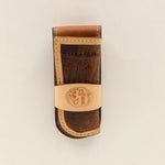 Brown Croc Print Leather Knife Sheath