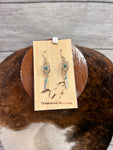 Dream Catcher With Turquoise Nugget & Feather Earrings