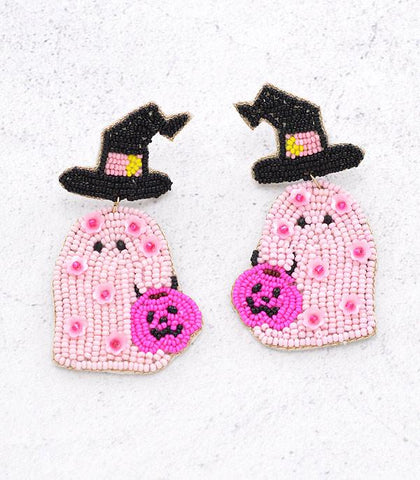 Pink Ghost Earrings