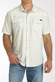 Cinch Men's Cream Striped Snap Shirt