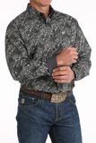 Cinch Men's Black Paisley Print Shirt