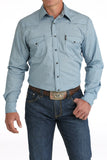 Cinch Men's Ligh Blue Moderrn Fit Snap Shirt