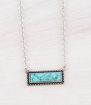 Western Turquoise Bar Necklace