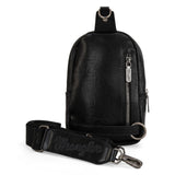 Wrangler Black Southwestern Knitted Sling Bag