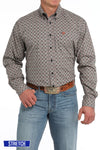 Cinch Men’s Navy Medallion Print Shirt