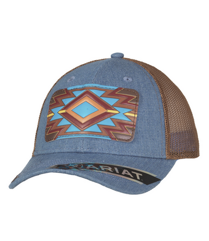 Ariat Denim Leather Patch Cap